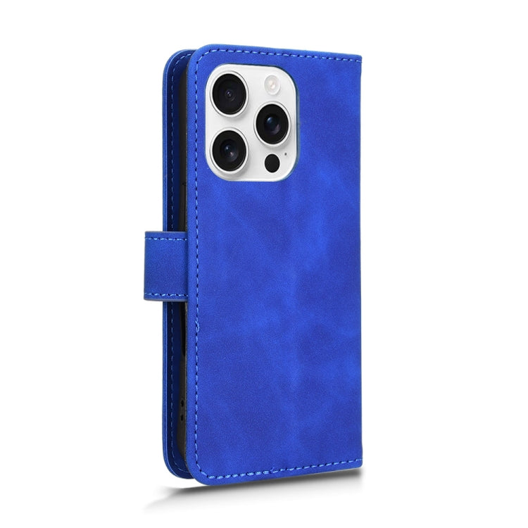 For iPhone 16 Pro Max Skin Feel Magnetic Flip Leather Phone Case(Blue) - iPhone 16 Pro Max Cases by buy2fix | Online Shopping UK | buy2fix