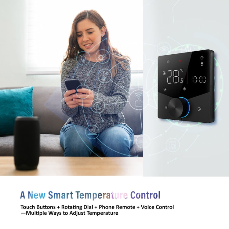 BHT-009GCLW-MT Boiler Heating WiFi Smart Home LED Thermostat with Matter(Black) - Thermostat & Thermometer by buy2fix | Online Shopping UK | buy2fix