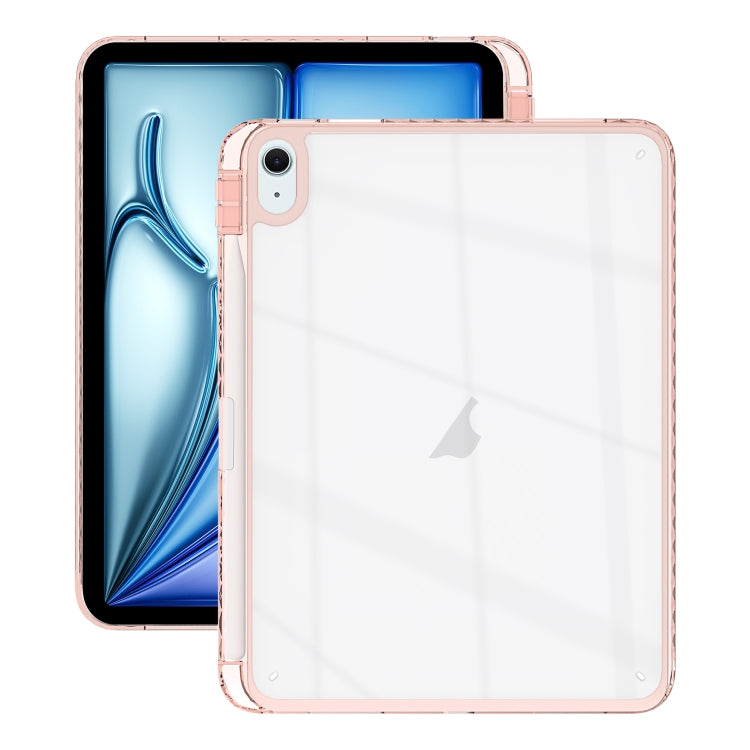 For iPad Air 11 2025 / 2024 / 2022 10.9 Acrylic Hybrid TPU Tablet Case with Pen Slot(Pink) - iPad Air 11 2025 / 2024 Cases by buy2fix | Online Shopping UK | buy2fix