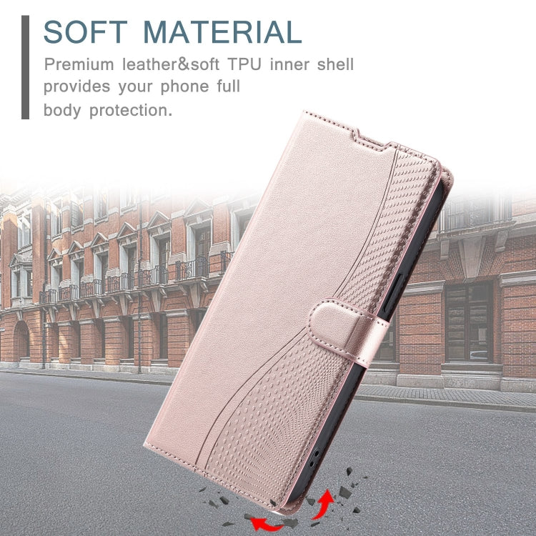 For iPhone 16 Pro Voltage Ultra-thin Dot Leather Phone Case(Rose Gold) - iPhone 16 Pro Cases by buy2fix | Online Shopping UK | buy2fix