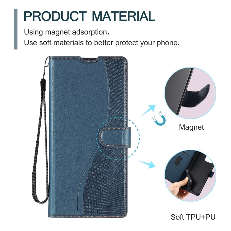 For iPhone 16 Plus Voltage Ultra-thin Dot Leather Phone Case(Blue) - iPhone 16 Plus Cases by buy2fix | Online Shopping UK | buy2fix