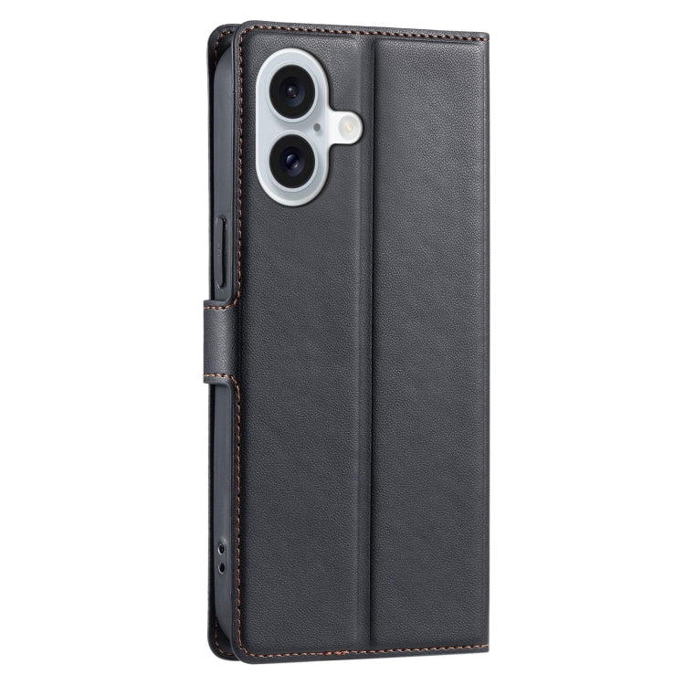 For iPhone 16 Voltage Ultra-thin Dot Leather Phone Case(Black) - iPhone 16 Cases by buy2fix | Online Shopping UK | buy2fix