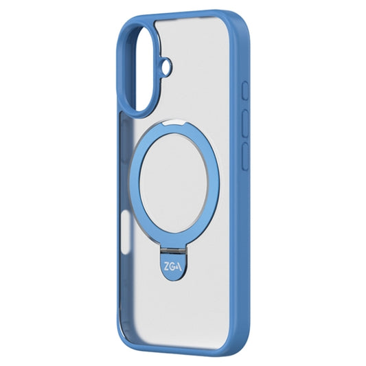 For iPhone 16 Plus ZGA Magsafe Holder PC Hybrid TPU Phone Case(Blue) - iPhone 16 Plus Cases by ZGA | Online Shopping UK | buy2fix