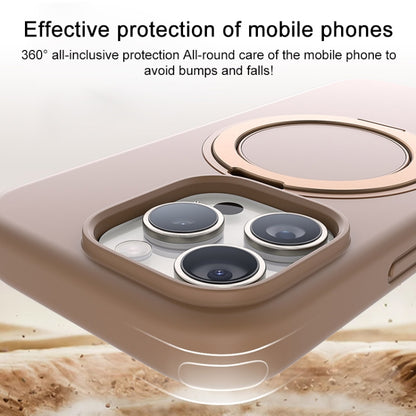 For iPhone 16 Pro Max TGVIS GEEK Series MagSafe Silicone Phone Case with Rotating Holder(Bronze) - iPhone 16 Pro Max Cases by TGVIS | Online Shopping UK | buy2fix