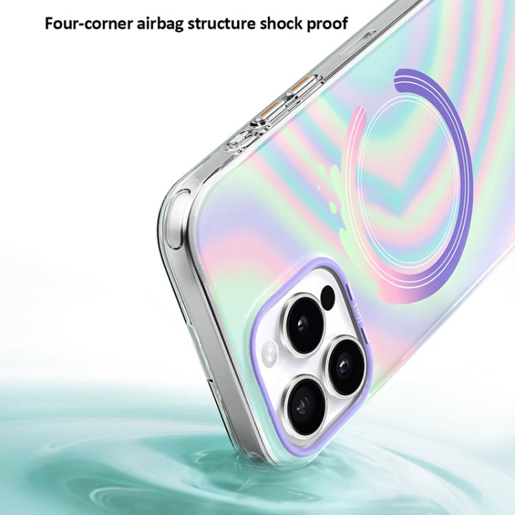 For iPhone 16 TGVIS Grace Series MagSafe Magnetic Phone Case(Mirror Flower) - iPhone 16 Cases by TGVIS | Online Shopping UK | buy2fix