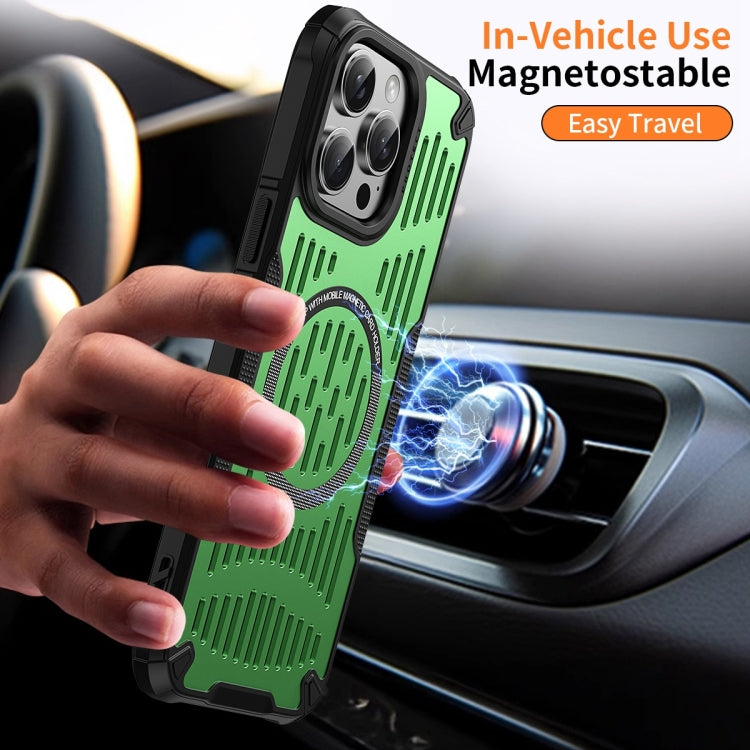 For iPhone 16 Pro Ice Front Cooling MagSafe Magnetic Phone Case(Black) - iPhone 16 Pro Cases by buy2fix | Online Shopping UK | buy2fix