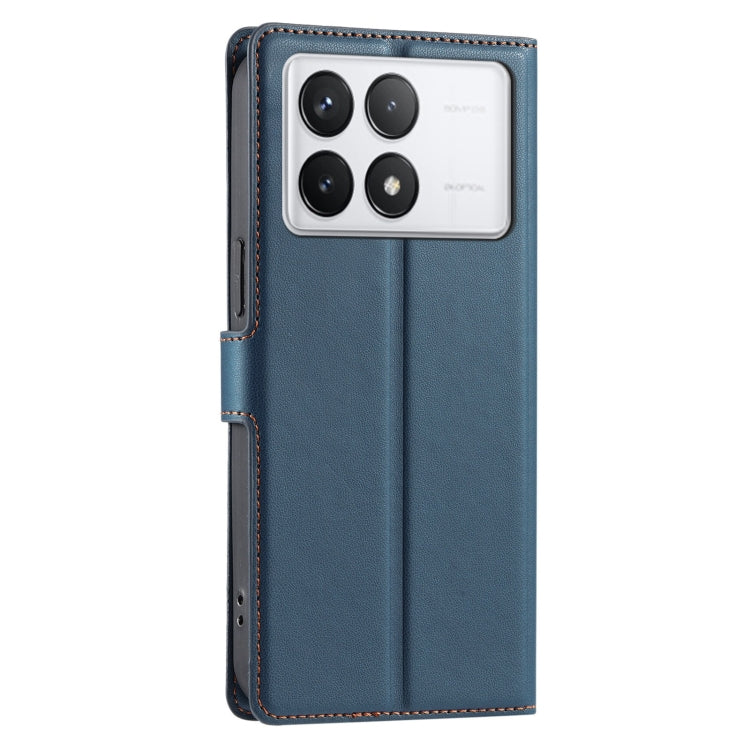 For Redmi K70 Voltage Ultra-thin Dot Leather Phone Case(Blue) - K70 Cases by buy2fix | Online Shopping UK | buy2fix