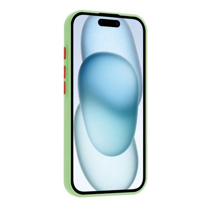 For iPhone 16 Pro Skin Feel Card Contrast Color Button TPU Phone Case(Light Green) - iPhone 16 Pro Cases by buy2fix | Online Shopping UK | buy2fix