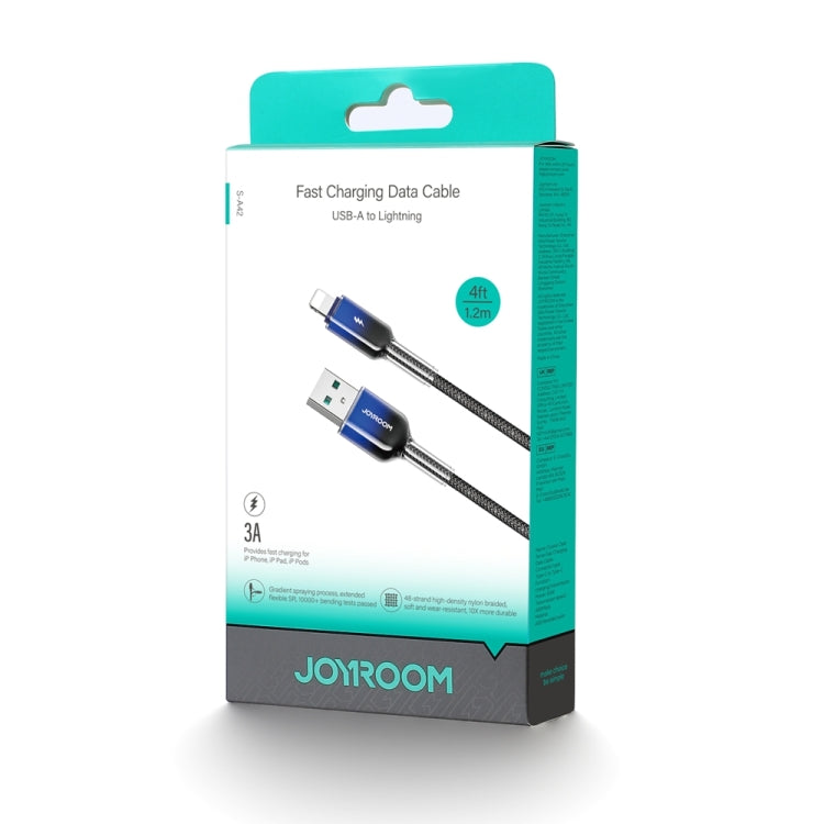 JOYROOM S-A42 Crystal Clear Series Fast Charging Data Cable, USB to 8 Pin Cable, Length: 1.2m(Black) - Normal Style Cable by JOYROOM | Online Shopping UK | buy2fix