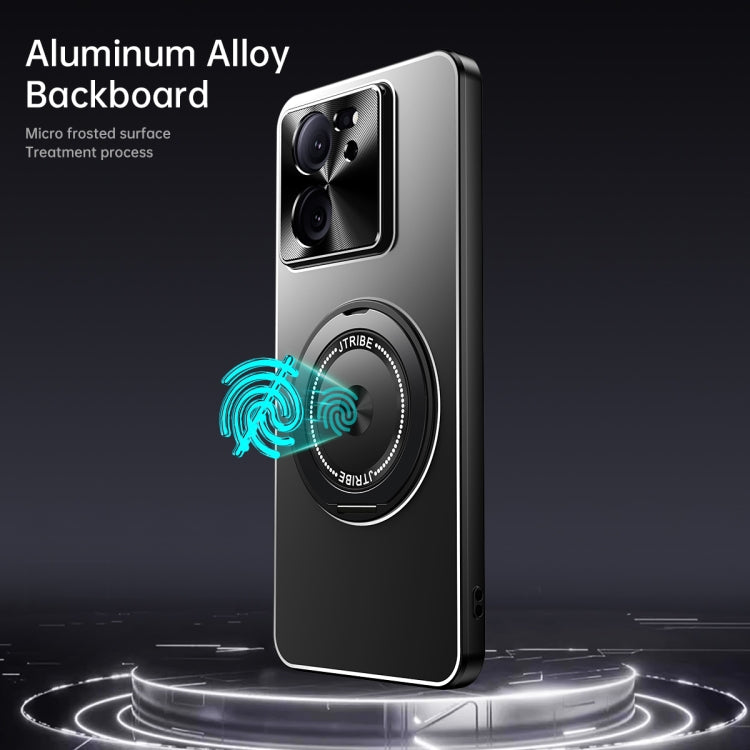 For Redmi K70 Ultra Rotating Holder Frosted Metal Phone Case(Titanium) - Xiaomi Cases by buy2fix | Online Shopping UK | buy2fix