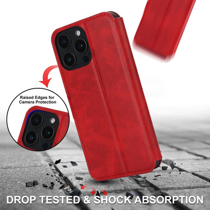 For iPhone 16 Pro Shockproof PU + TPU Leather Phone Case(Red) - iPhone 16 Pro Cases by buy2fix | Online Shopping UK | buy2fix