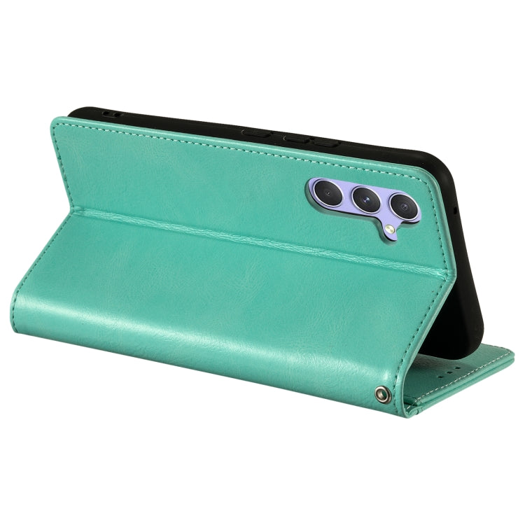 For Samsung Galaxy S25 5G Simple 6-Card Wallet Leather Phone Case(Green) - Galaxy S25 5G Cases by buy2fix | Online Shopping UK | buy2fix