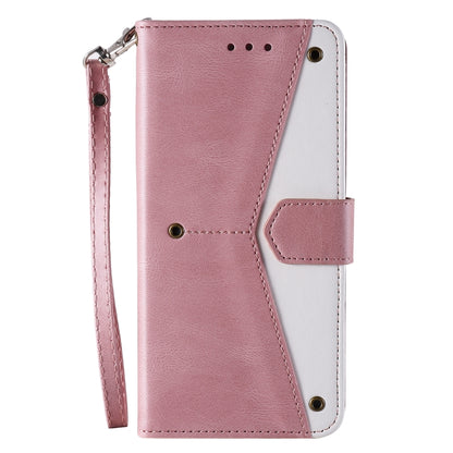 For Samsung Galaxy S25 Ultra 5G Nail Skin Feel Stitching Calf Texture Leather Phone Case(Rose Gold) - Galaxy S25 Ultra 5G Cases by buy2fix | Online Shopping UK | buy2fix