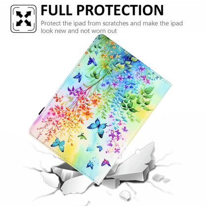 For Samsung Galaxy Tab A 10.1 2016 Painted Pattern Leather Tablet Case(Colorful Flowers) - Tab A 10.1 by buy2fix | Online Shopping UK | buy2fix