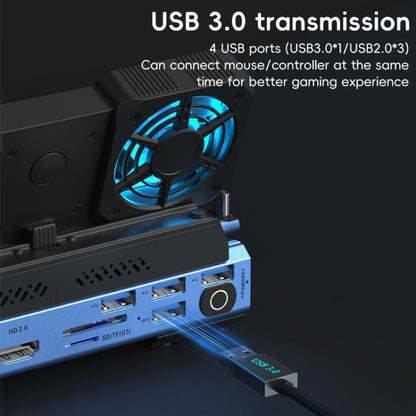 YCE-V279 10 in 1 USB-C Gaming Dock Station Hard Disk Enclosure with Detachable Fan(Blue Black) - Other Accessories by buy2fix | Online Shopping UK | buy2fix