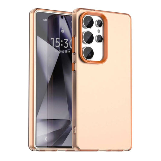 For Samsung Galaxy S25 Ultra 5G Candy PC Hybrid TPU Shockproof Phone Case(Orange) - Galaxy S25 Ultra 5G Cases by buy2fix | Online Shopping UK | buy2fix