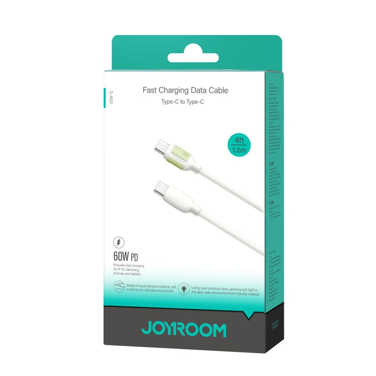 JOYROOM S-A53 Fluorescent Series 60W Type-C to Type-C Fast Charging Data Cable, Length:1.2m(Beige) - USB-C & Type-C Cable by JOYROOM | Online Shopping UK | buy2fix