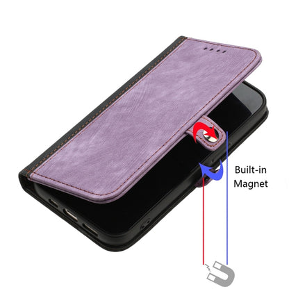 For Samsung Galaxy S25 Ultra 5G Side Buckle Double Fold Hand Strap Leather Phone Case(Purple) - Galaxy S25 Ultra 5G Cases by buy2fix | Online Shopping UK | buy2fix