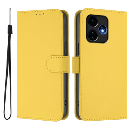 For Boost MobIle Celero 5G+ 2024 / 3+ 5G Skin Feel Solid Color Leather Phone Case with Lanyard(Lemon Yellow) - More Brand by buy2fix | Online Shopping UK | buy2fix