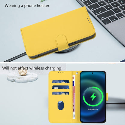 For Boost MobIle Celero 5G+ 2024 / 3+ 5G Skin Feel Solid Color Leather Phone Case with Lanyard(Lemon Yellow) - More Brand by buy2fix | Online Shopping UK | buy2fix