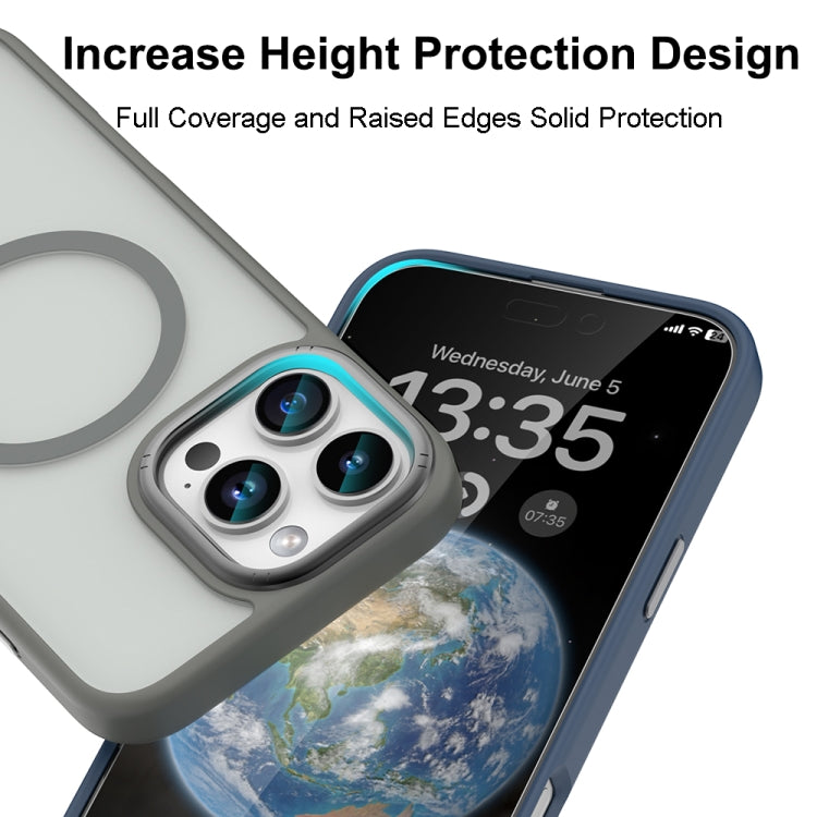 For iPhone 16 Mutural Skin Feel Series Frosted MagSafe Magnetic Phone Case(Blue) - iPhone 16 Cases by Mutural | Online Shopping UK | buy2fix