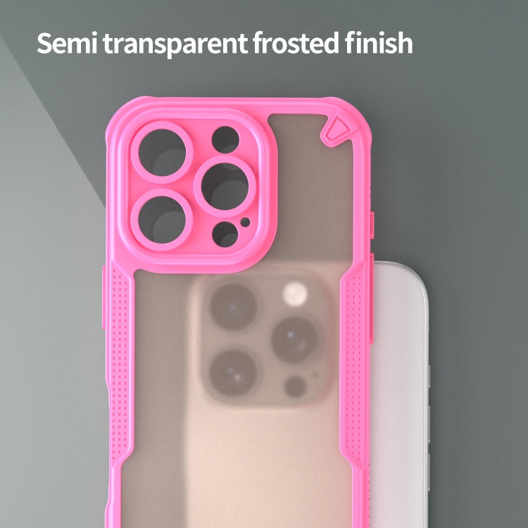 For iPhone 16 Pro Armor Glaze PC Hybrid TPU Phone Case(Pink) - iPhone 16 Pro Cases by buy2fix | Online Shopping UK | buy2fix