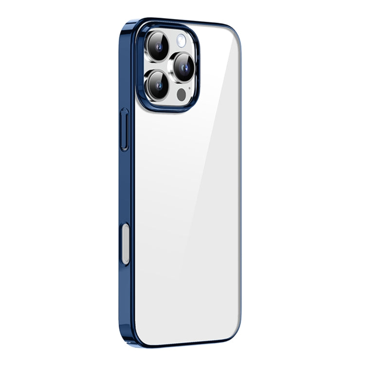 For iPhone 16 Pro Mutural Jiantou Series Electroplating Hybrid PC Phone Case(Dark Blue) - iPhone 16 Pro Cases by Mutural | Online Shopping UK | buy2fix