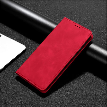 For iPhone 16 Pro Max Skin Feel Magnetic Leather Phone Case(Red) - iPhone 16 Pro Max Cases by buy2fix | Online Shopping UK | buy2fix