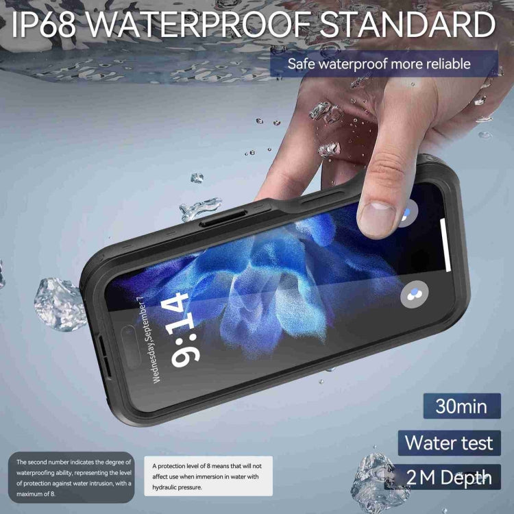 For iPhone 16 Plus RedPepper IP68 Waterproof Triple-proof MagSafe Phone Case(Black) - iPhone 16 Plus Cases by RedPepper | Online Shopping UK | buy2fix