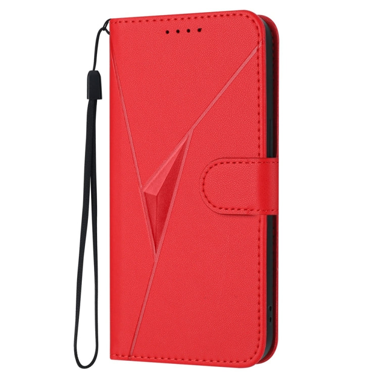 For Samsung Galaxy S25 Ultra 5G Triangle Pattern Buckle Clasp Leather Phone Case(Red) - Galaxy S25 Ultra 5G Cases by buy2fix | Online Shopping UK | buy2fix