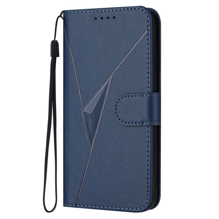 For Samsung Galaxy S25 Ultra 5G Triangle Pattern Buckle Clasp Leather Phone Case(Royal Blue) - Galaxy S25 Ultra 5G Cases by buy2fix | Online Shopping UK | buy2fix