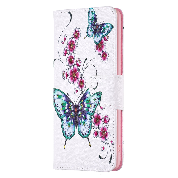 For Samsung Galaxy S25+ 5G Colored Drawing Pattern Leather Phone Case(Flowers Butterfly) - Galaxy S25+ 5G Tempered Glass by buy2fix | Online Shopping UK | buy2fix