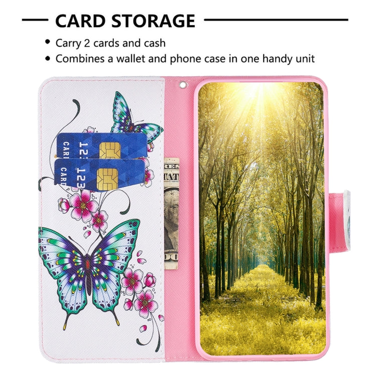 For Samsung Galaxy S25+ 5G Colored Drawing Pattern Leather Phone Case(Flowers Butterfly) - Galaxy S25+ 5G Tempered Glass by buy2fix | Online Shopping UK | buy2fix