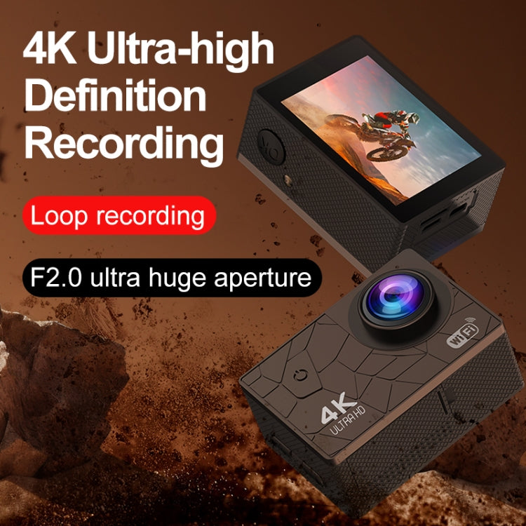 I5-361 2.0 inch IPS HD Screen Wide Angle 4K WiFi Action Camera, Style:with Remote Control - Video Cameras by buy2fix | Online Shopping UK | buy2fix