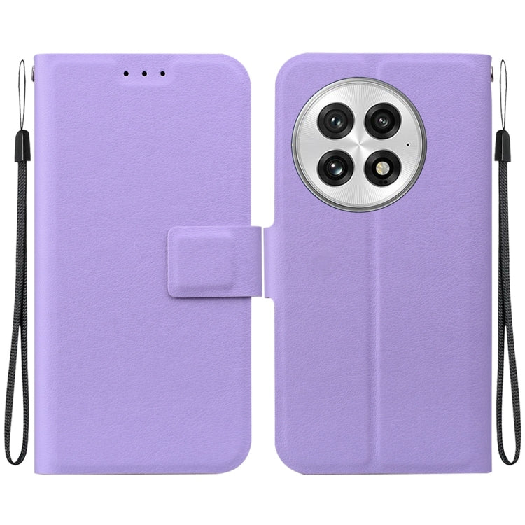 For OnePlus 13 Ultra-thin Voltage Magnetic Buckle Leather Phone Case(Purple) - OnePlus Cases by buy2fix | Online Shopping UK | buy2fix