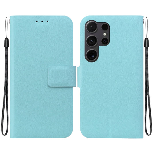 For Samsung Galaxy S25 Ultra 5G Ultra-thin Voltage Magnetic Buckle Leather Phone Case(Green) - Galaxy S25 Ultra 5G Cases by buy2fix | Online Shopping UK | buy2fix