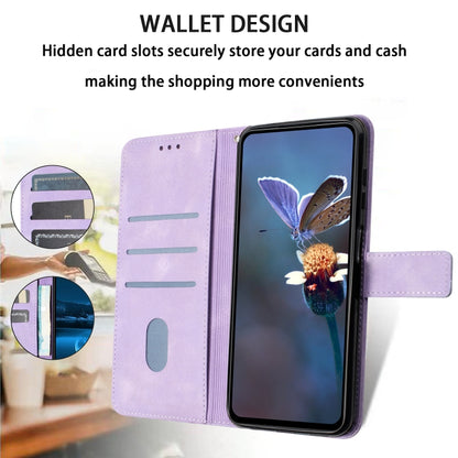 For Samsung Galaxy S25+5G Triangle Solid Color Leather Phone Case(Purple) - Galaxy S25+ 5G Cases by buy2fix | Online Shopping UK | buy2fix