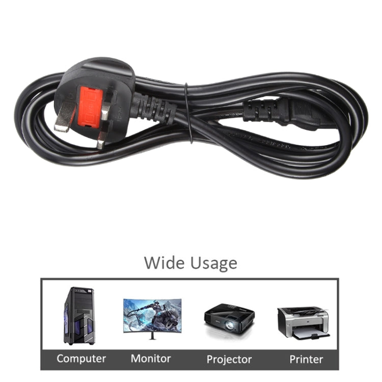 Big UK Plug Computer PC Power Cord 3 Pin Cable, Length:3m(Black) - Power Cord by buy2fix | Online Shopping UK | buy2fix