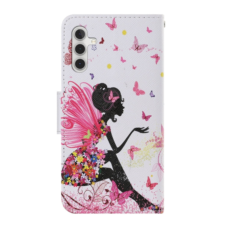 For Samsung Galaxy S25 5G Colored Drawing Pattern Leather Phone Case(Dancing Girl) - Galaxy S25 5G Cases by buy2fix | Online Shopping UK | buy2fix