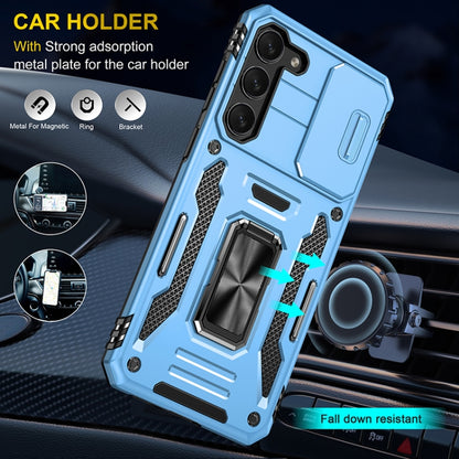 For Samsung Galaxy S25+ 5G Armor PC Hybrid TPU Camera Shield Phone Case(Light Blue) - Galaxy S25+ 5G Cases by buy2fix | Online Shopping UK | buy2fix