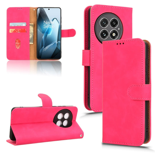 For OnePlus 13 Skin Feel Magnetic Flip Leather Phone Case(Rose Red) - OnePlus Cases by buy2fix | Online Shopping UK | buy2fix