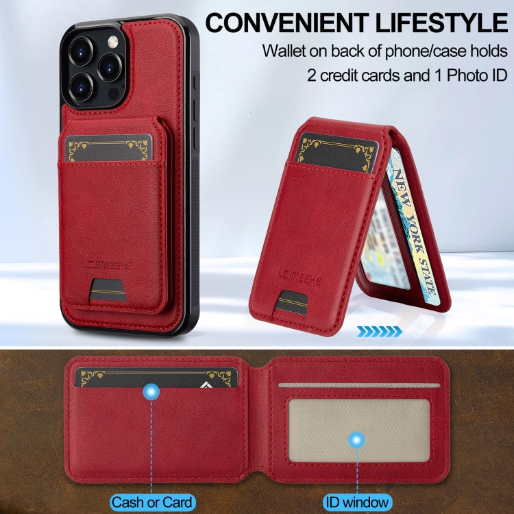 For iPhone 16 Pro Max LC.IMEEKE L3 Series Detachable RFID Card Bag Magsafe Phone Case(Red) - iPhone 16 Pro Max Cases by LC.IMEEKE | Online Shopping UK | buy2fix