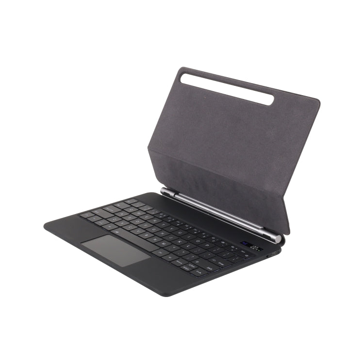 For Samsung Galaxy Tab S9 FE / S9 P710 Magnetic Bluetooth Keyboard Leather Tablet Case(Black) - Samsung Keyboard by buy2fix | Online Shopping UK | buy2fix