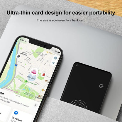 F5 Ultra-thin Card Type Location Tracker Anti-lost Device(Black) - Personal Tracker by buy2fix | Online Shopping UK | buy2fix