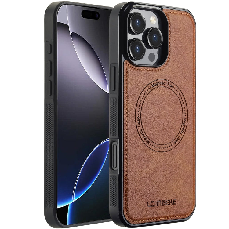 For iPhone 16 Pro Max LC.IMEEKE Magsafe Phone Case(Brown) - iPhone 16 Pro Max Cases by LC.IMEEKE | Online Shopping UK | buy2fix