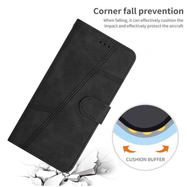 For OnePlus 13 Skin-feel Stitching Leather Phone Case(Black) - OnePlus Cases by buy2fix | Online Shopping UK | buy2fix