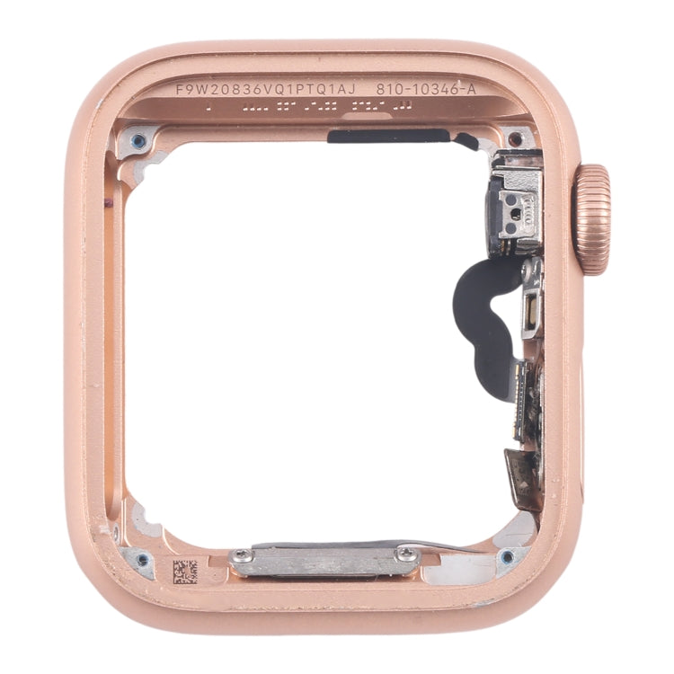 For Apple Watch Series 5 40MM GPS Aluminium Alloy Middle Frame Bezel Plate with Crown Spin Axis Flex Cable(Gold) - Middle Frame by buy2fix | Online Shopping UK | buy2fix