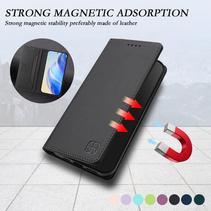 For Samsung Galaxy S24 / S25 5G RC01 Dual-Folded Magnetic Suction RFID Leather Phone Case(Black) - Galaxy S25 5G Cases by buy2fix | Online Shopping UK | buy2fix