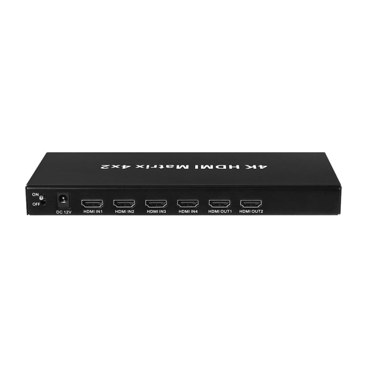 Measy MT4342 4K 30Hz 4 In 2 Out HDMI Matrix Switch Support Seamless Switching, UK Plug(Black) - Switch by Measy | Online Shopping UK | buy2fix