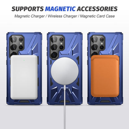 For Samsung Galaxy S25 Ultra 5G MagSafe Magnetic Shockproof Phone Case with Ring Holder(Navy Blue) - Galaxy S25 Ultra 5G Cases by buy2fix | Online Shopping UK | buy2fix